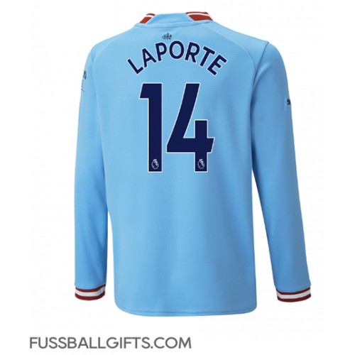 Manchester City Aymeric Laporte #14 Fußballbekleidung Heimtrikot 2022-23 Langarm